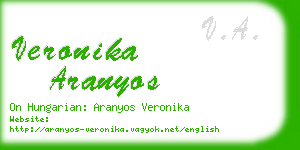 veronika aranyos business card